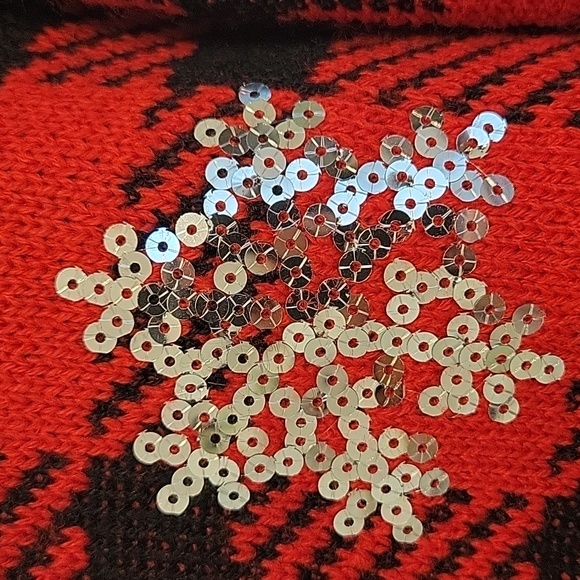 George Holiday UGLY Christmas Vneck sweater - Picture 4 of 7